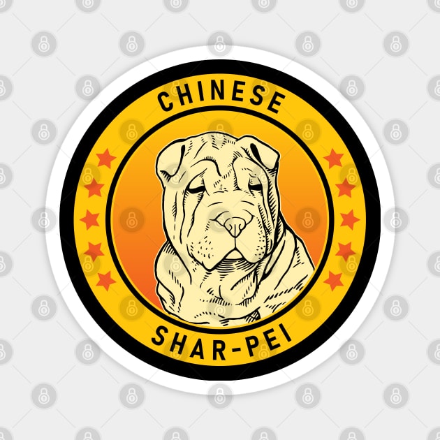 Chinese Shar-Pei Dog Portrait Magnet by millersye